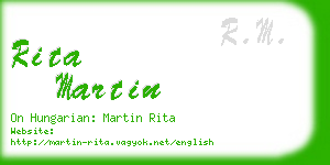 rita martin business card